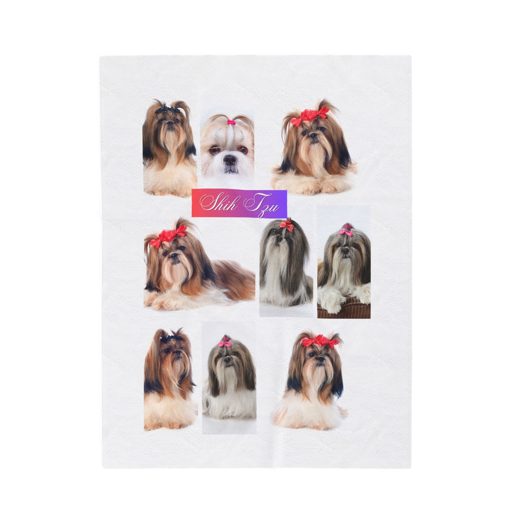 Shih-Tzu Custom Photo Blanket Personalized Dog Gift 30x40 50x60 60x80