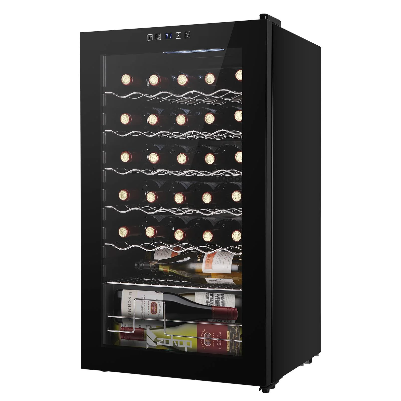 SamyoHome 34 Bottle Compressor Wine Cooler Freestanding Wine Fridge