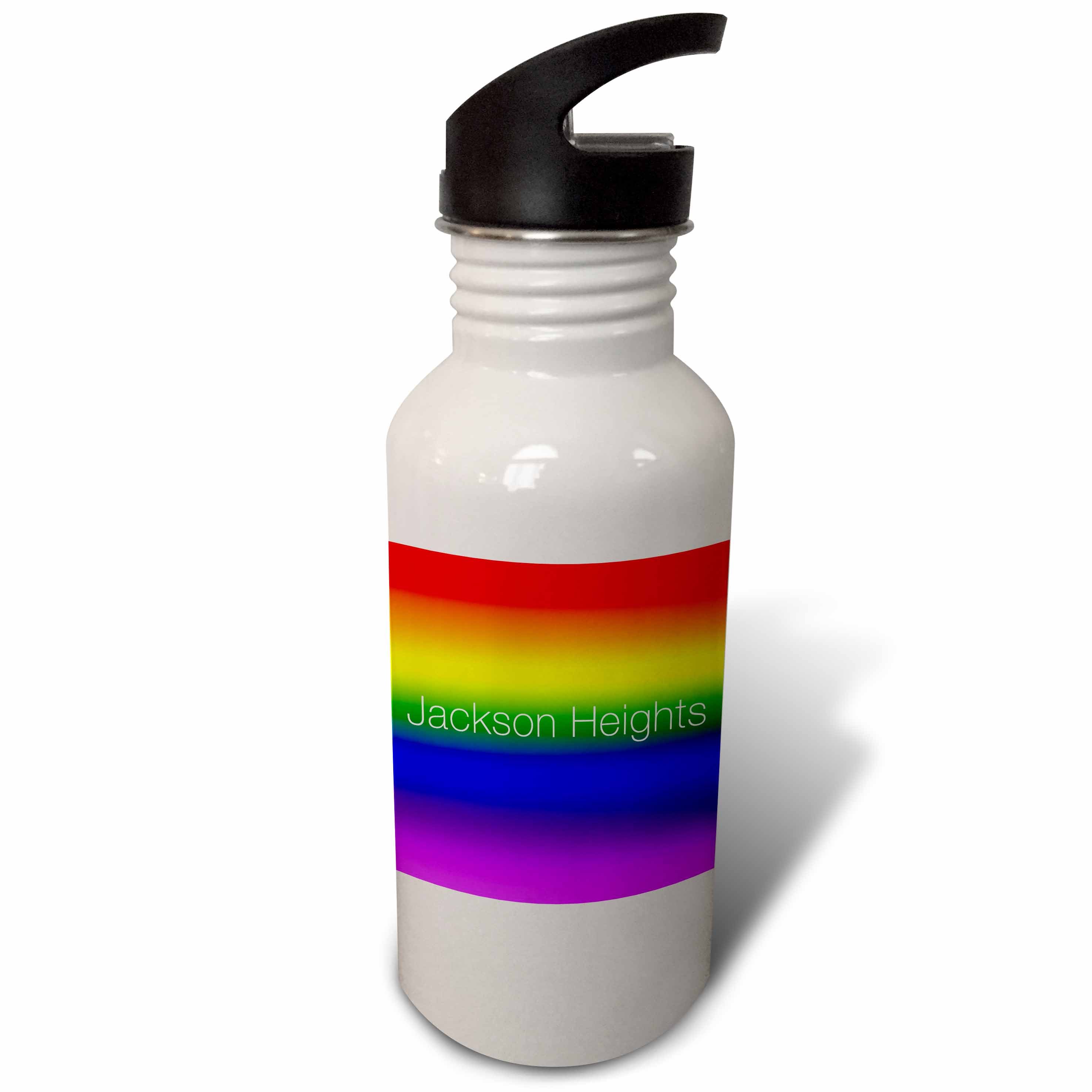Rainbow LGTB Flag Jackson Heights New York  21 oz Sports Water Bottle wb-302228-1
