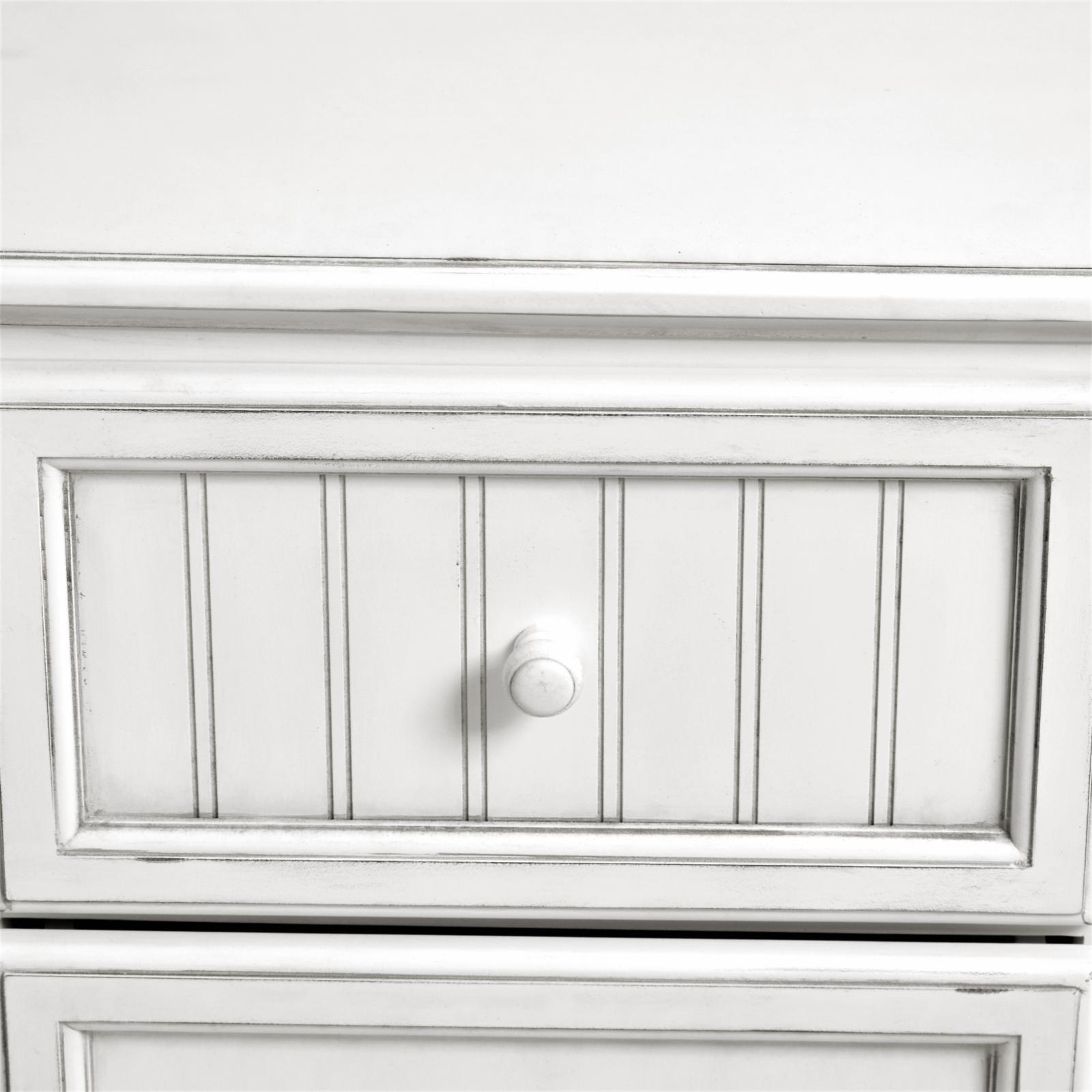 Sea Wind Florida Monaco Wood Nightstand with 2 Drawers in White