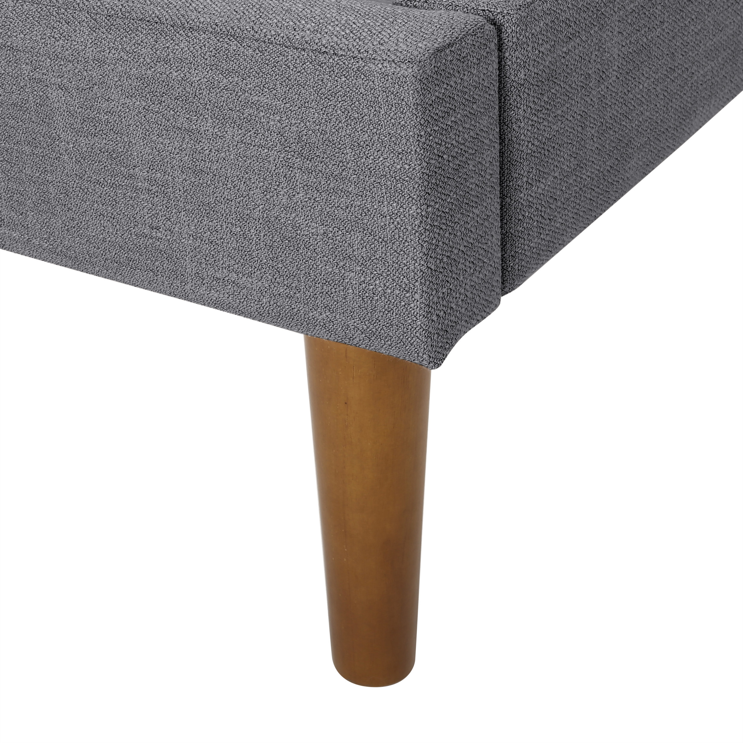 GDF Studio OkiOki Upholstered Bed, Queen Charcoal