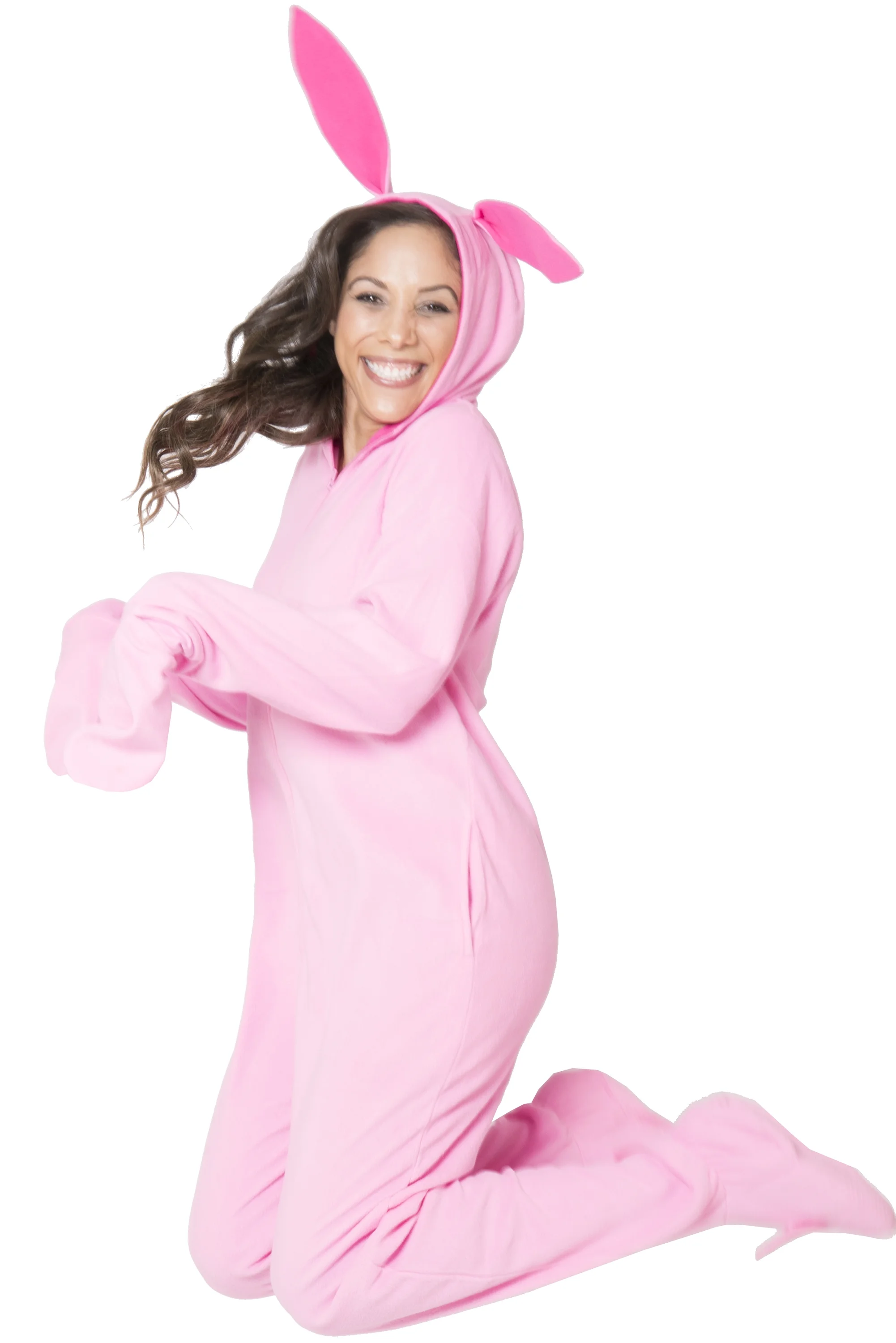 A Christmas Story Womens' One Piece Bunny Pajama Costume Union Suit Outfit