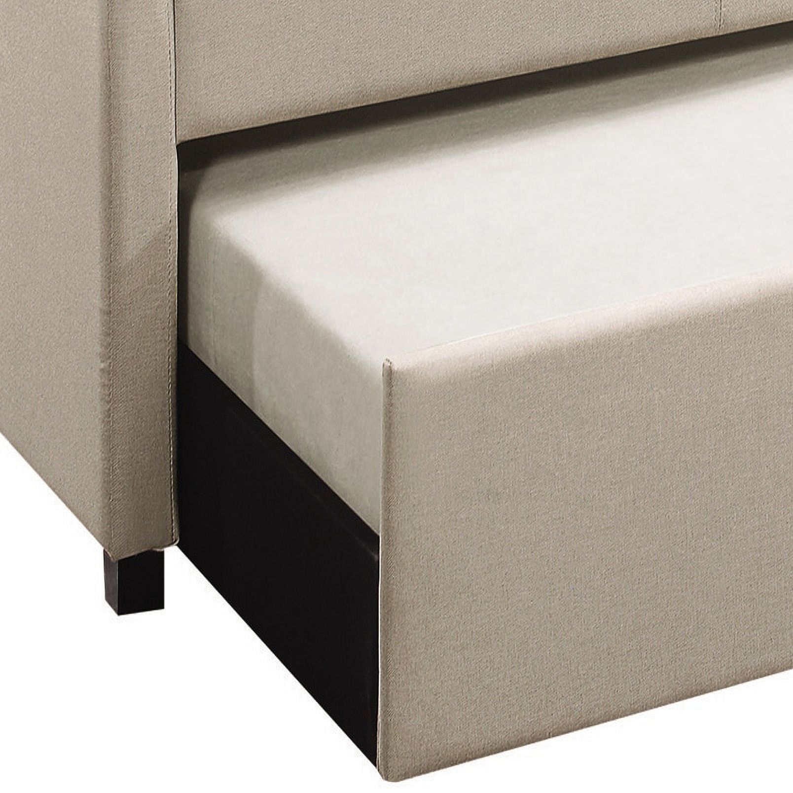 Karinna Fog Upholstered Twin Daybed with Trundle