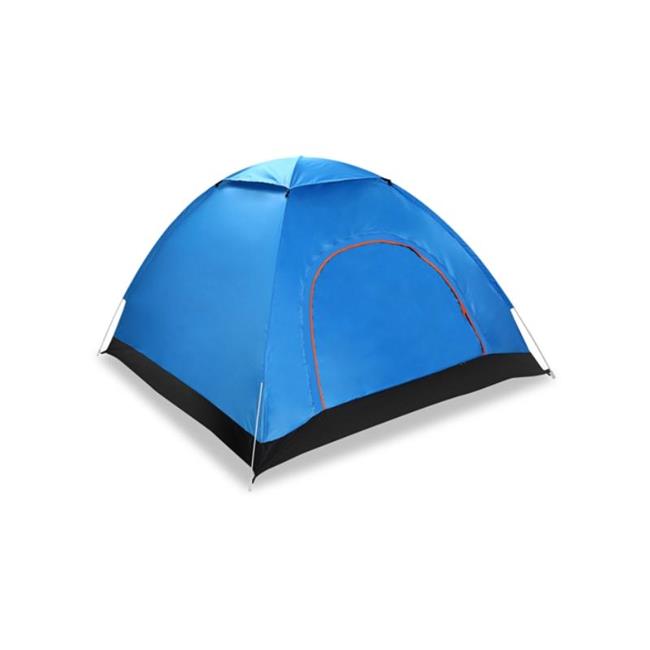 Fresh Fab Finds  4 Persons Camping Waterproof & Pop Up Instant Setup Tent with 2 Mosquito Net Doors Carrying Bag Folding 4 Seasons for Hiking Climbing Adventure, Blue - Unisex