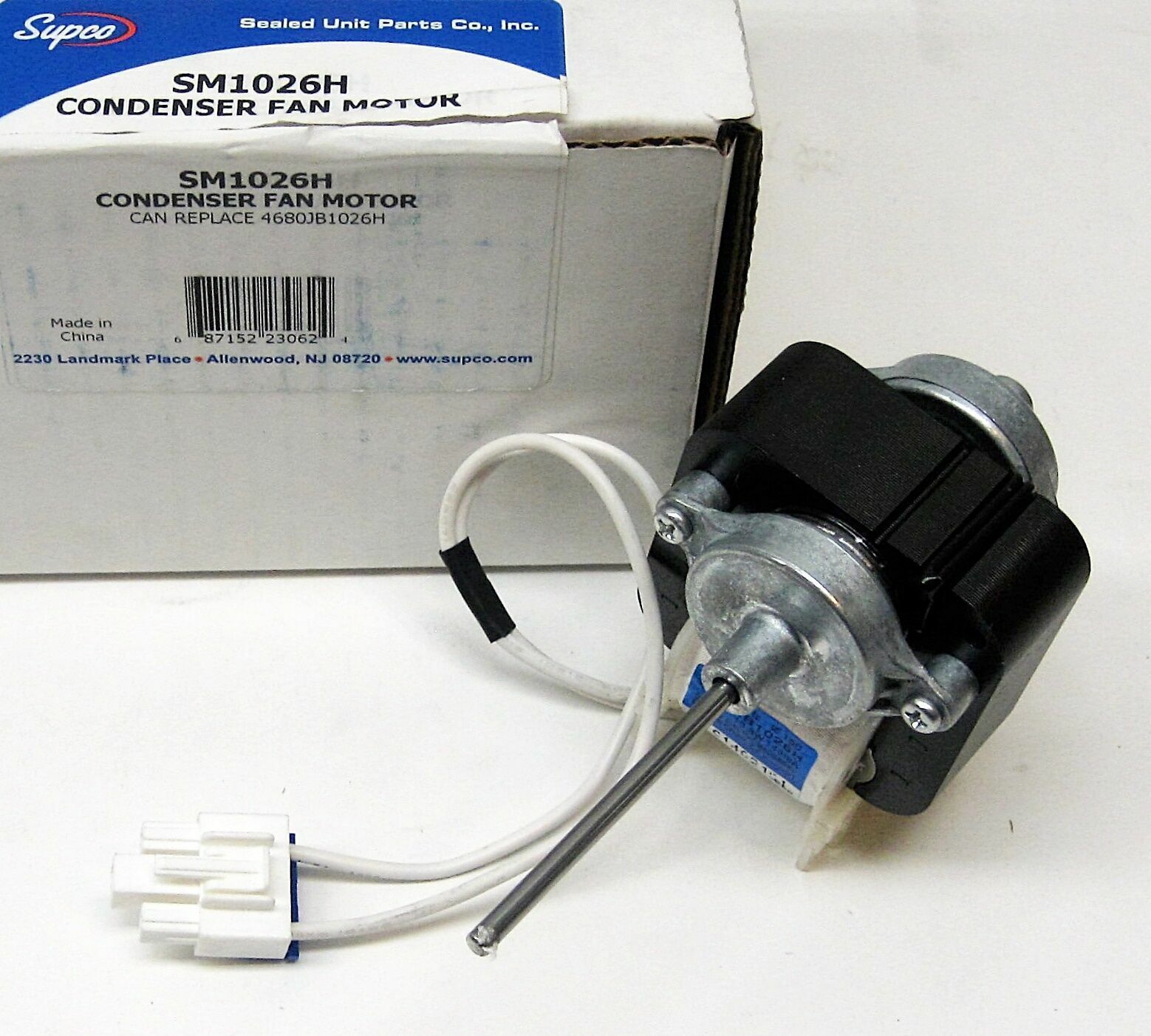 Supco SM1026H Refrigerator Condenser Fan Motor for LG 4680JB1026H