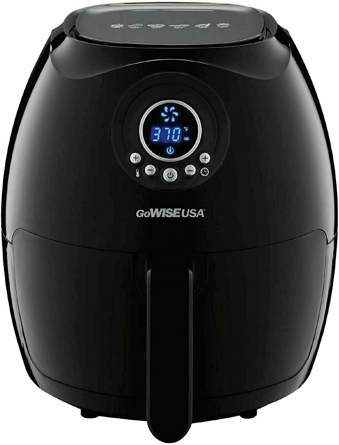 GoWISE USA 3.7-Qt. 1200 Watts Digital Air Fryer (Black)
