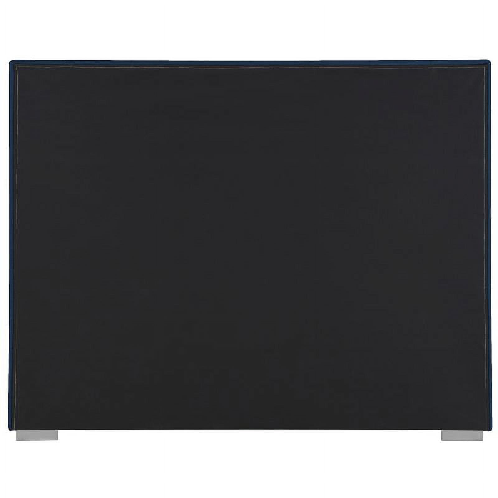 Meridian Furniture Pierce Navy Linen Textured Fabric King Bed