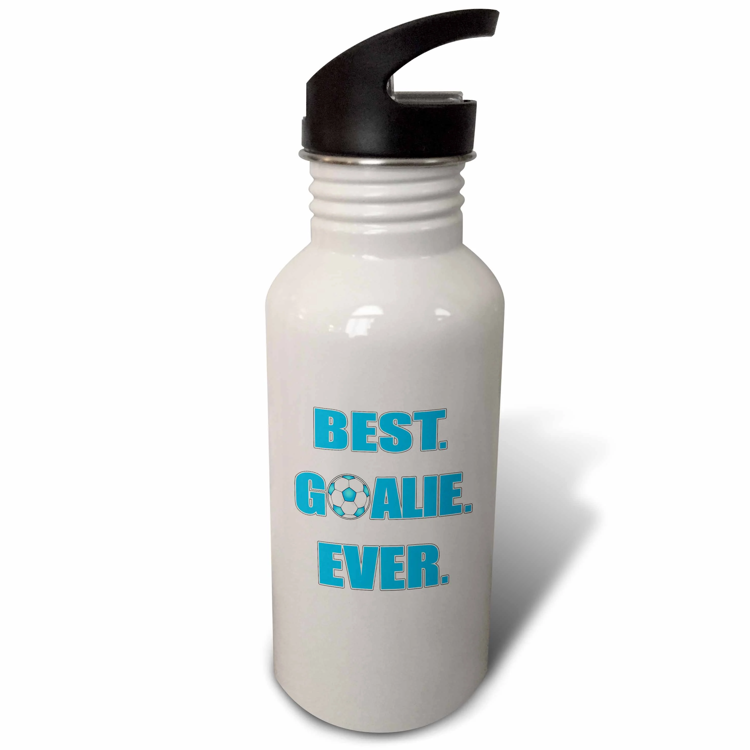 Best Goalie Ever - Blue and White 21 oz Sports Water Bottle wb-181858-1