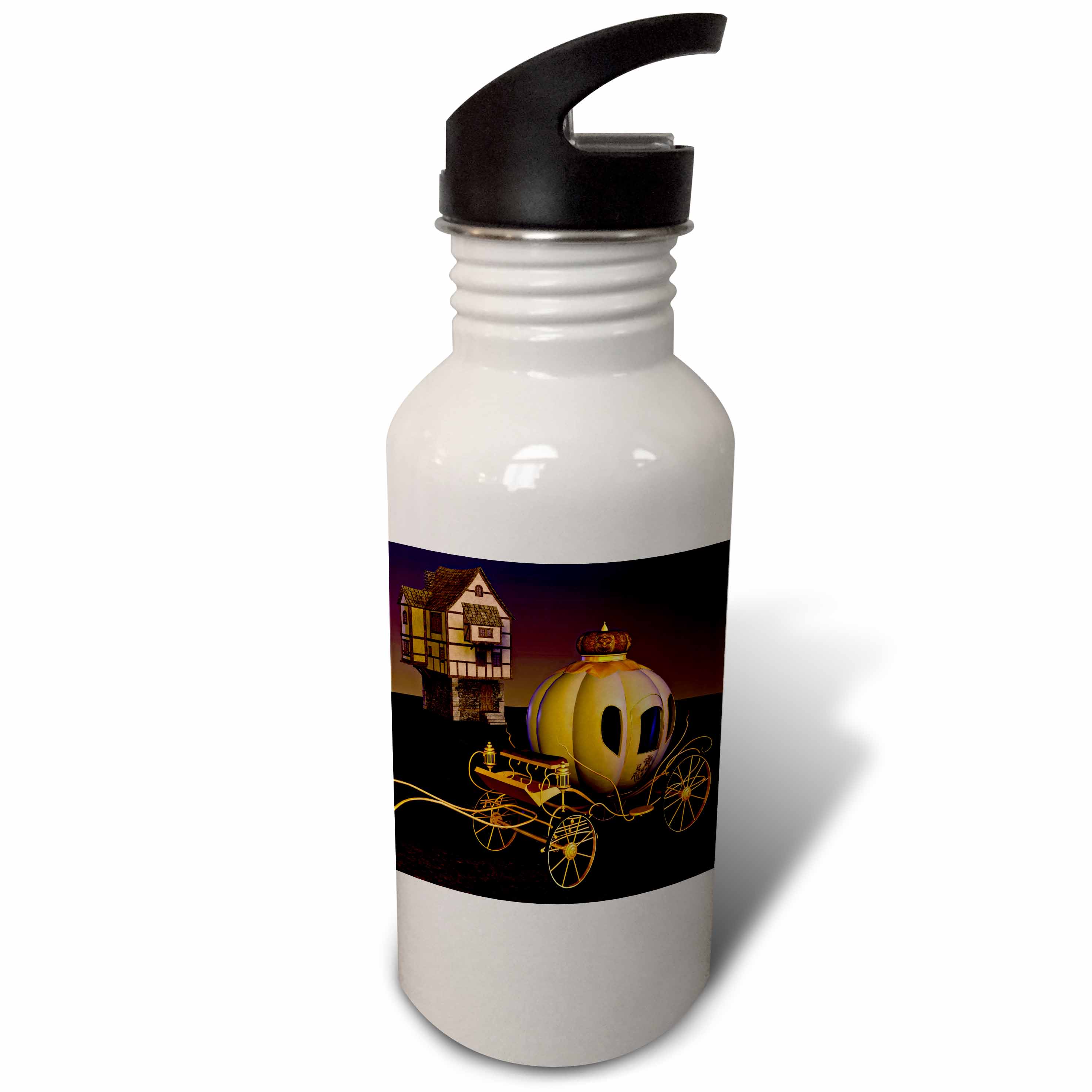 Fairytale Carriage and House at Sunset 21 oz Sports Water Bottle wb-62950-1