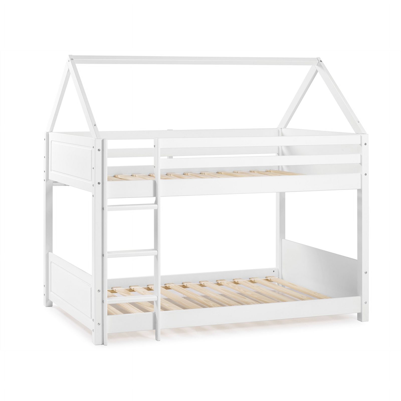 Linon Merritt Wood Twin Bunkbed in White