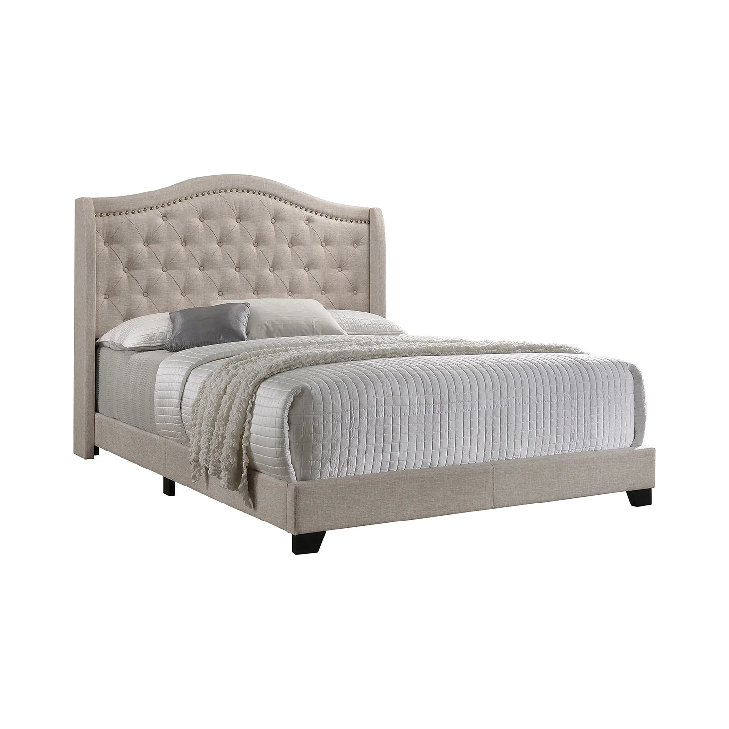 Sonoma Camel Back Queen Bed Beige