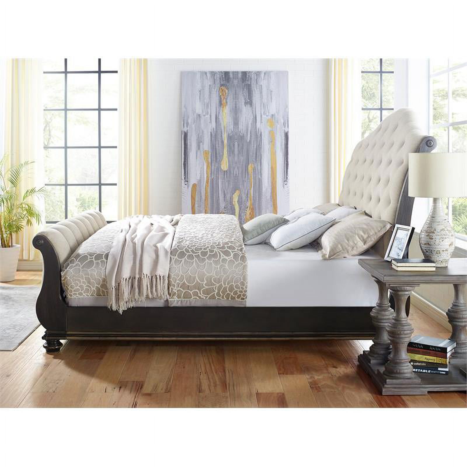 Steve Silver Rhapsody Multi-step Molasses Queen 4-Piece Wood Sleigh Bedroom Set