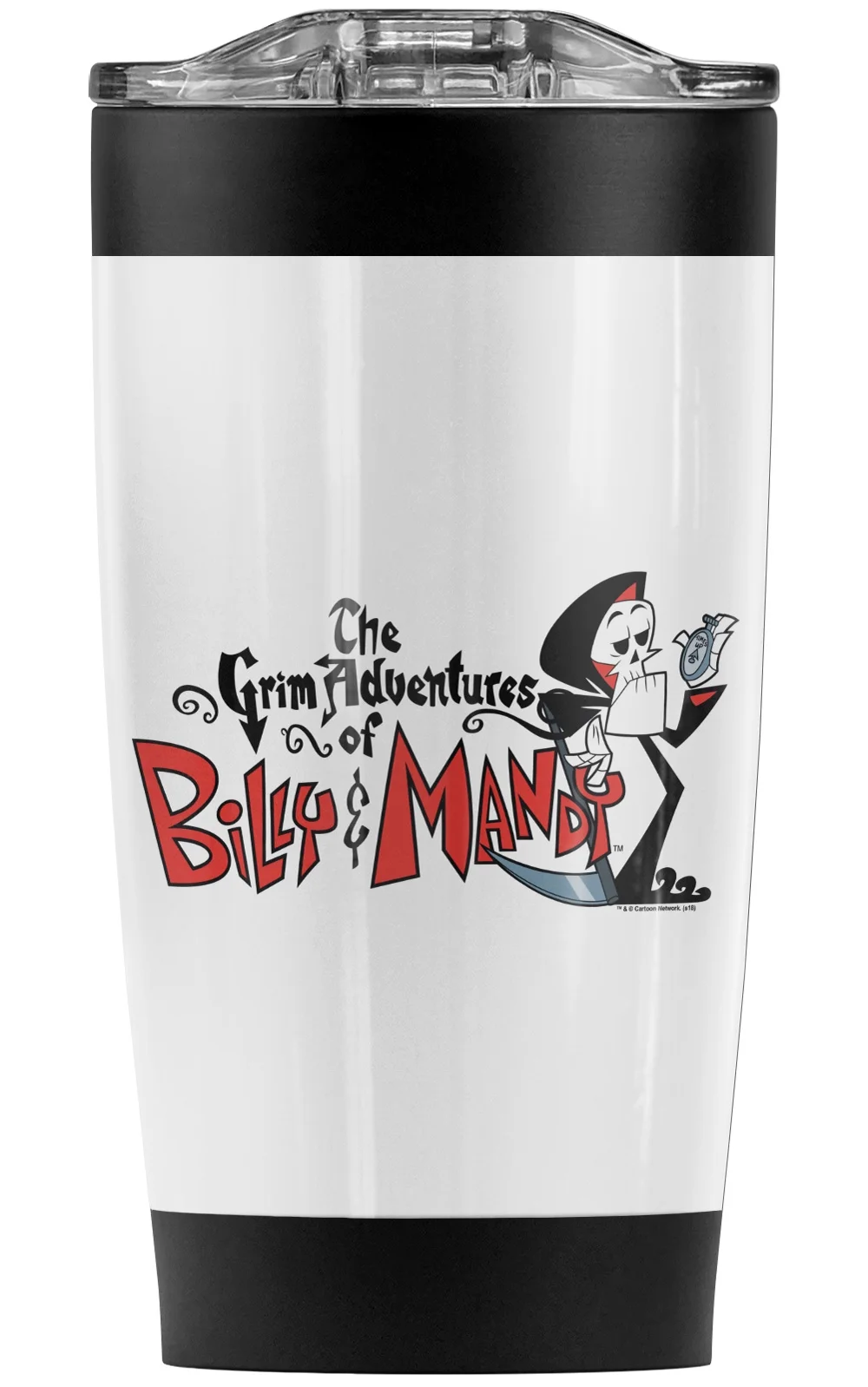 The Grim Adventures Of Billy & Mandy/Logo Stainless Steel Tumbler 20 oz Coffee Travel Mug/Cup, Vacuum Insulated & Double Wall with Leakproof Sliding Lid | Great for Hot Drinks and Cold Beverages
