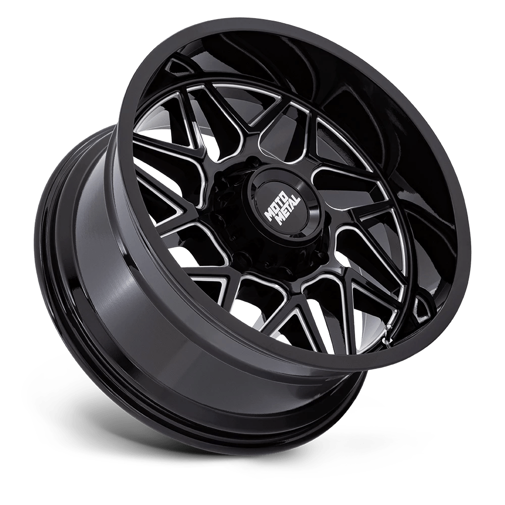 20x10 Moto Metal MO812 Turbine Gloss Black Milled Wheel 6x135 (-18mm)