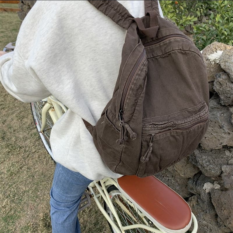 Canvas Backpacks for Women and Men Casual College Students Laptop Backpack Leisure Outdoor Hiking Camping Travel Women Men Bag