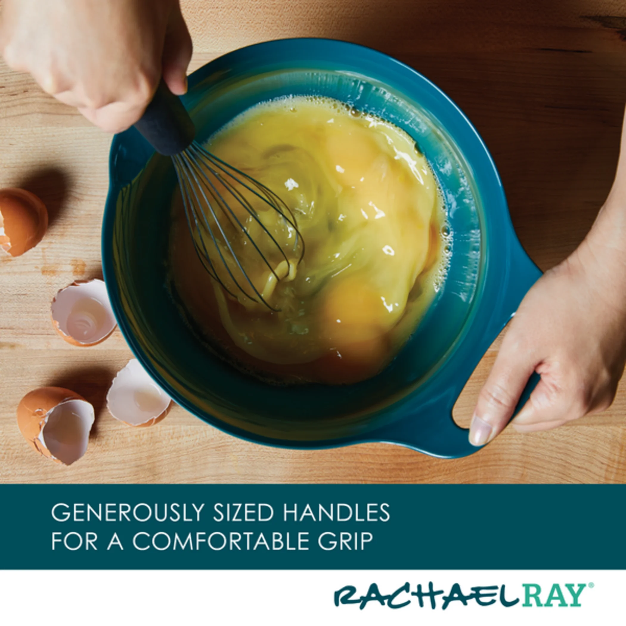 Rachael Ray Tools and Gadgets Nesting Mixing Bowl Set, 2-Piece 4Qt/5Qt