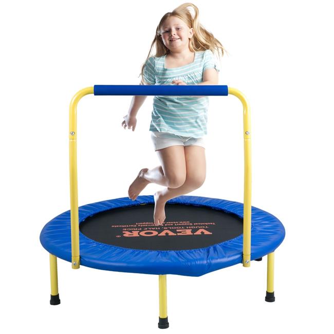 Vevor  3 ft. Indoor & Outdoor Foldable Baby Toddlers Trampoline for Kids