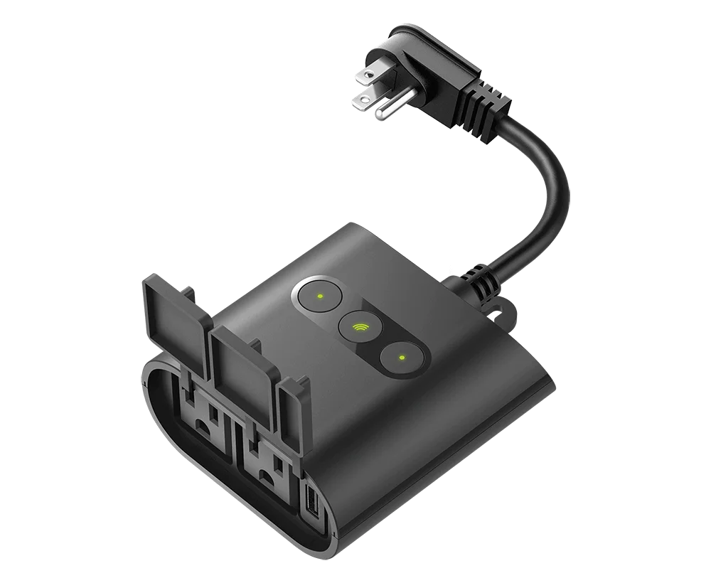 D-Link WiFi Outdoor Smart Plug, Water and Dust Resistant, 2 Sockets, 1 USB Port (DSP-W320-US)