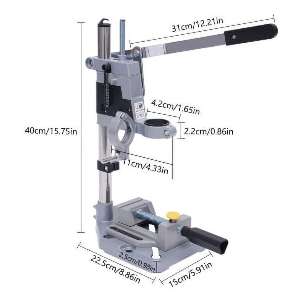 Electric Drill Press Stand Tool Drilling Pedestal Clamp Holder For Hand Drills