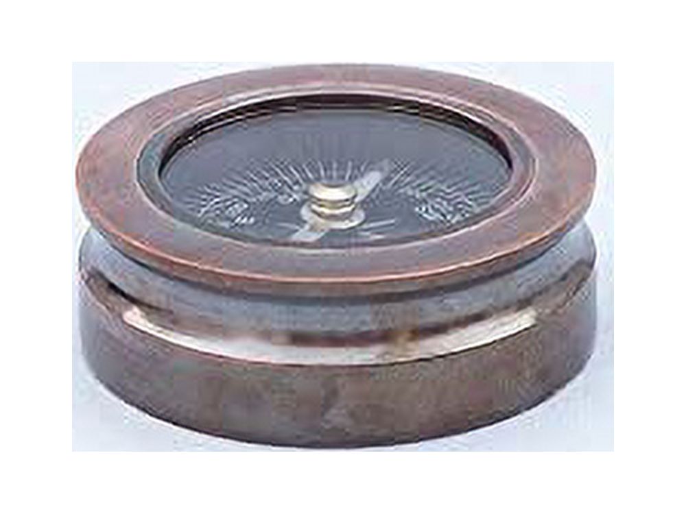 Antique Copper Paperweight Compass with Rosewood Box 3