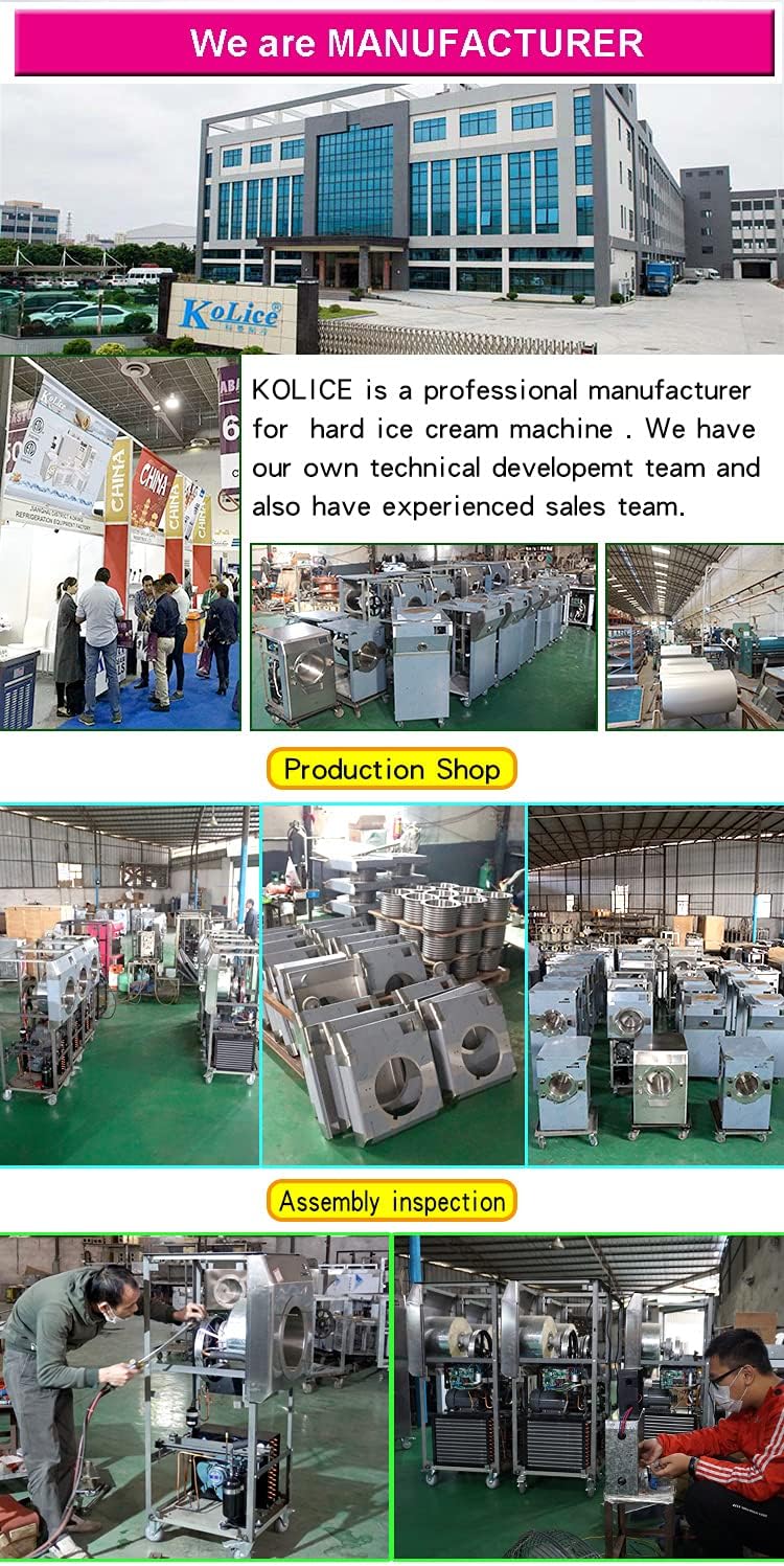 Kolice Commercial ETL Gelato Hard Ice Cream Machine,Italian Water Ice Machine,12 -15 gal / Hour,Cylinder:17L