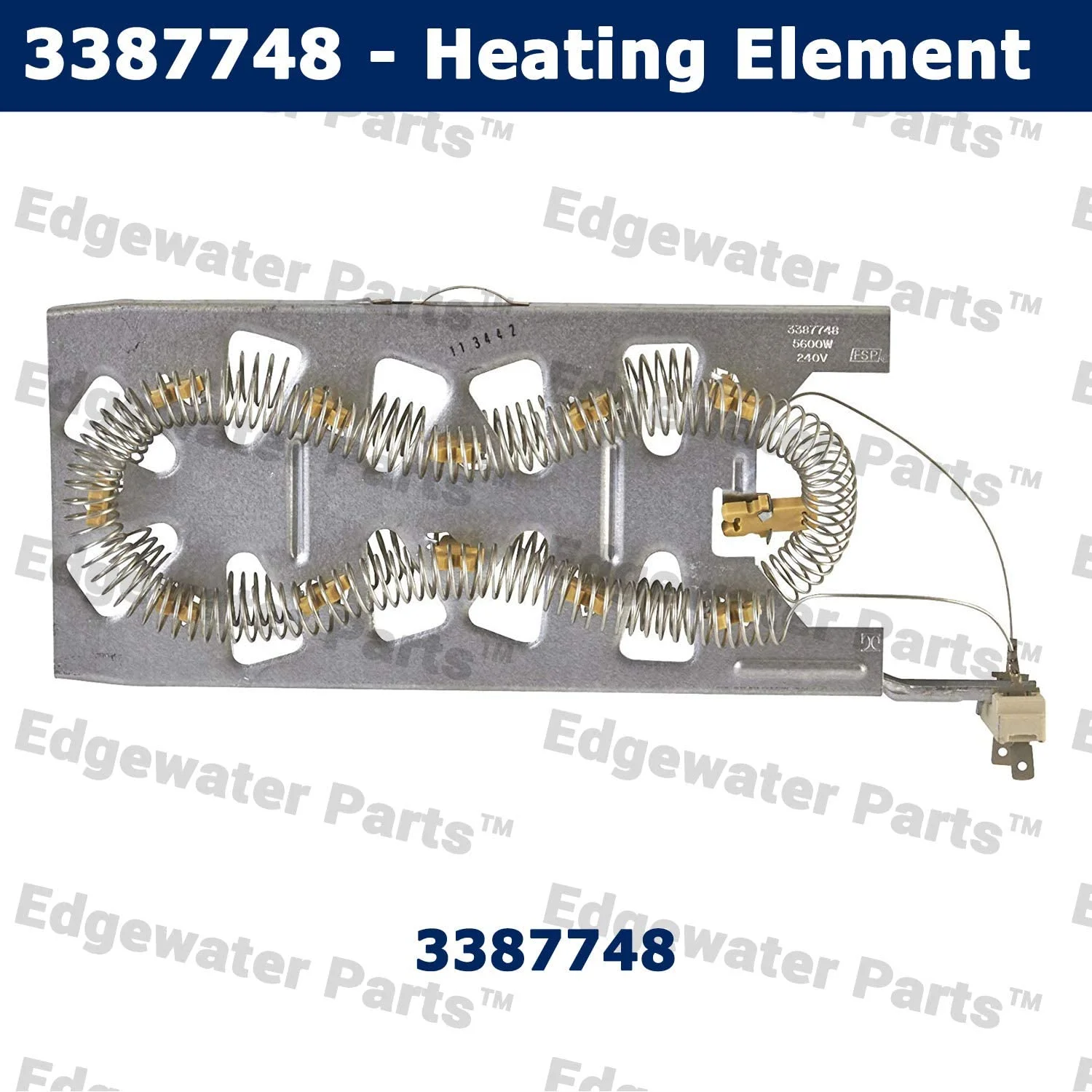 3387748, AP6026295, PS11738031 Dryer Heating Element For Whirlpool, KitchenAid, Roper, Estate, Maytag, Jenn-Air, Amana, Sears/Kenmore Dryer (Fits Models: 110, CEM, CS5, 3CS, 8TC And More)