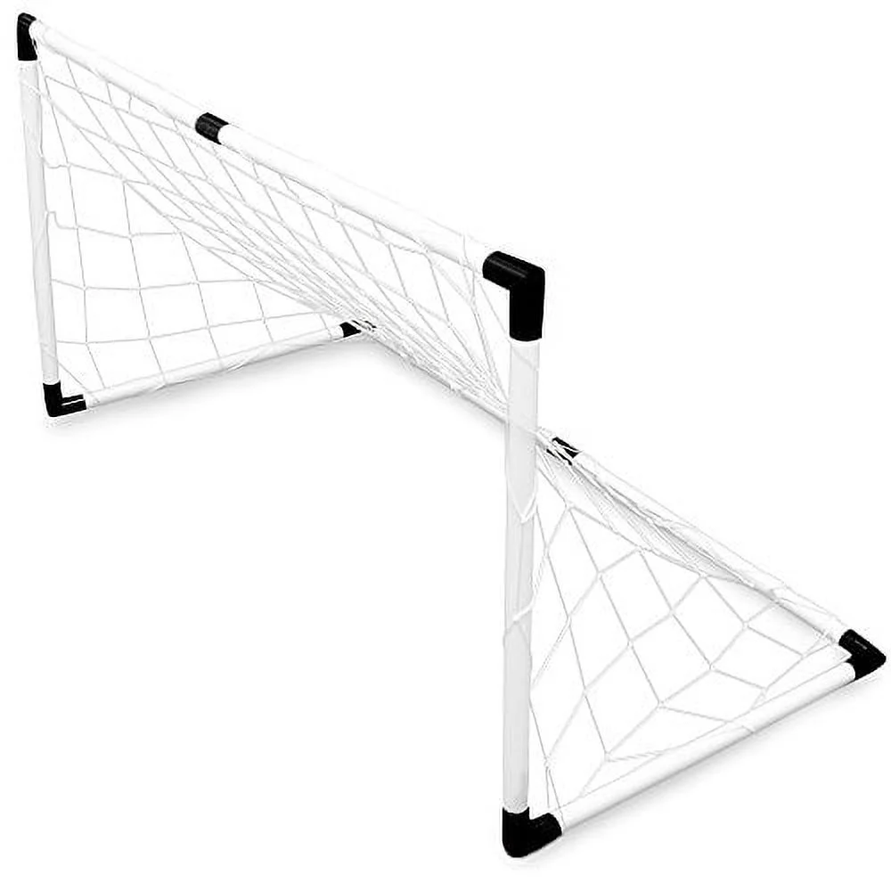K-Roo Sports Youth Soccer Goals with Soccer Ball and Pump for Backyard Play