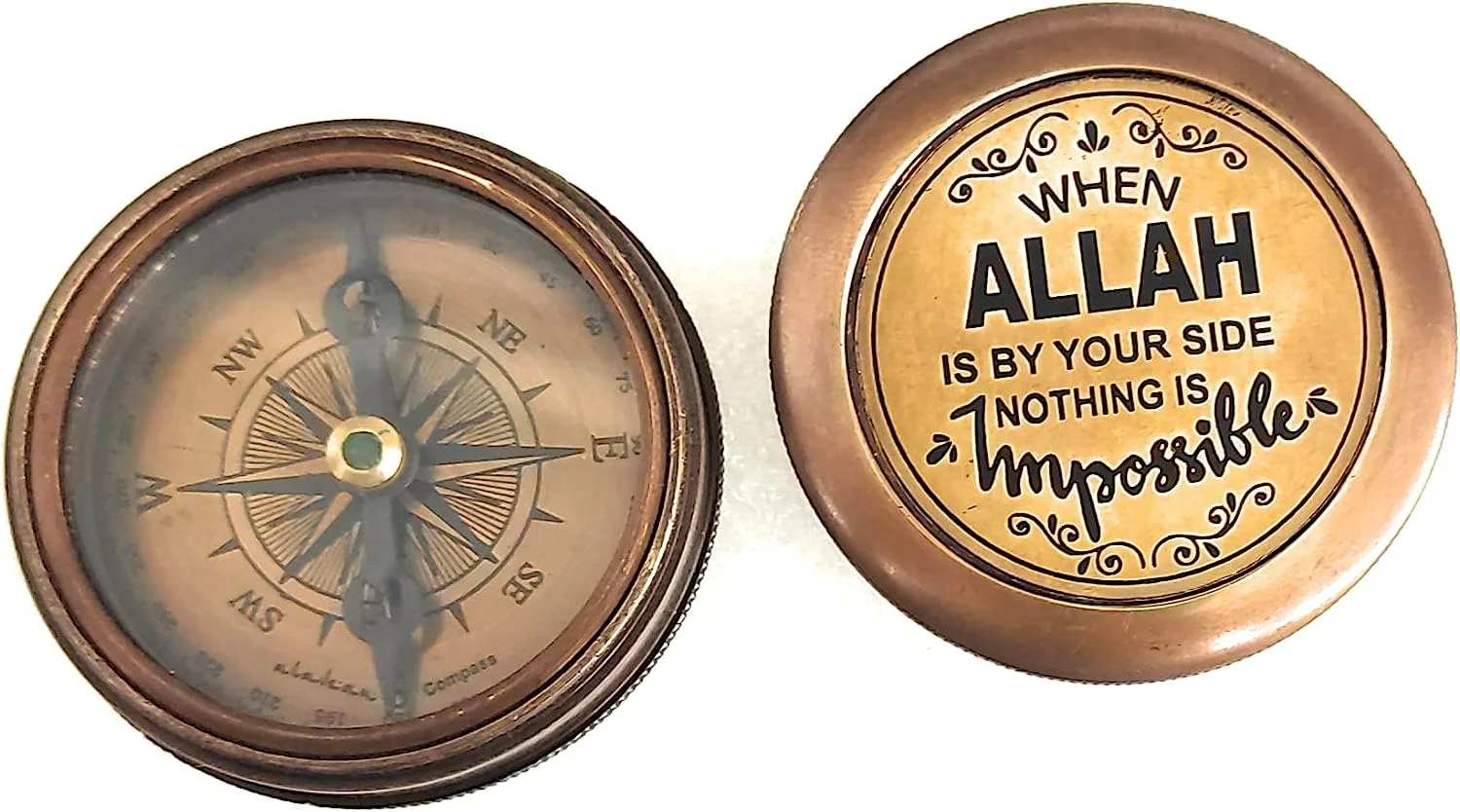 Islamic Gift for Men Women Kids | Qibla Compass - Allah Takwa Sunnah Muslim Gifts Idea Ramadan Eid Gift Birthday Salah Prayer Direction