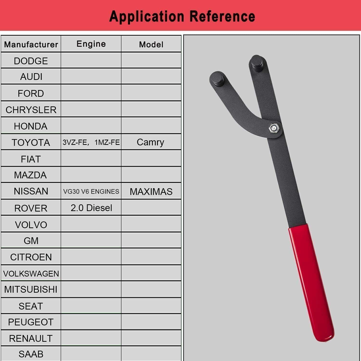 Camshaft Injection Pump Cam Pulley Sprocket Holding Tool for Honda & Toyota US