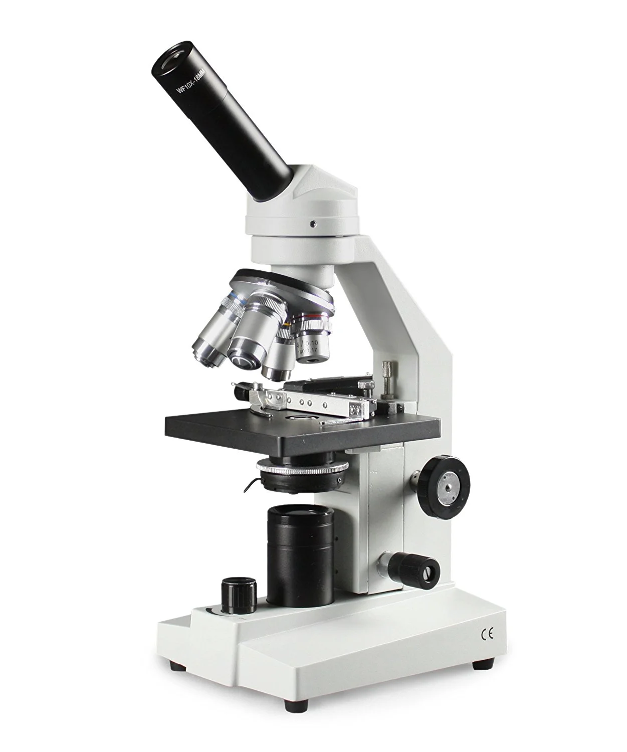 Vision Scientific LED Cordless Microscope,40x-2500x Magnification, LED Illumination with Intensity Control, 0.65 N.A Condenser, Mechanical Stage, Coarse & Fine Focus,110V or Rechargeable Battery