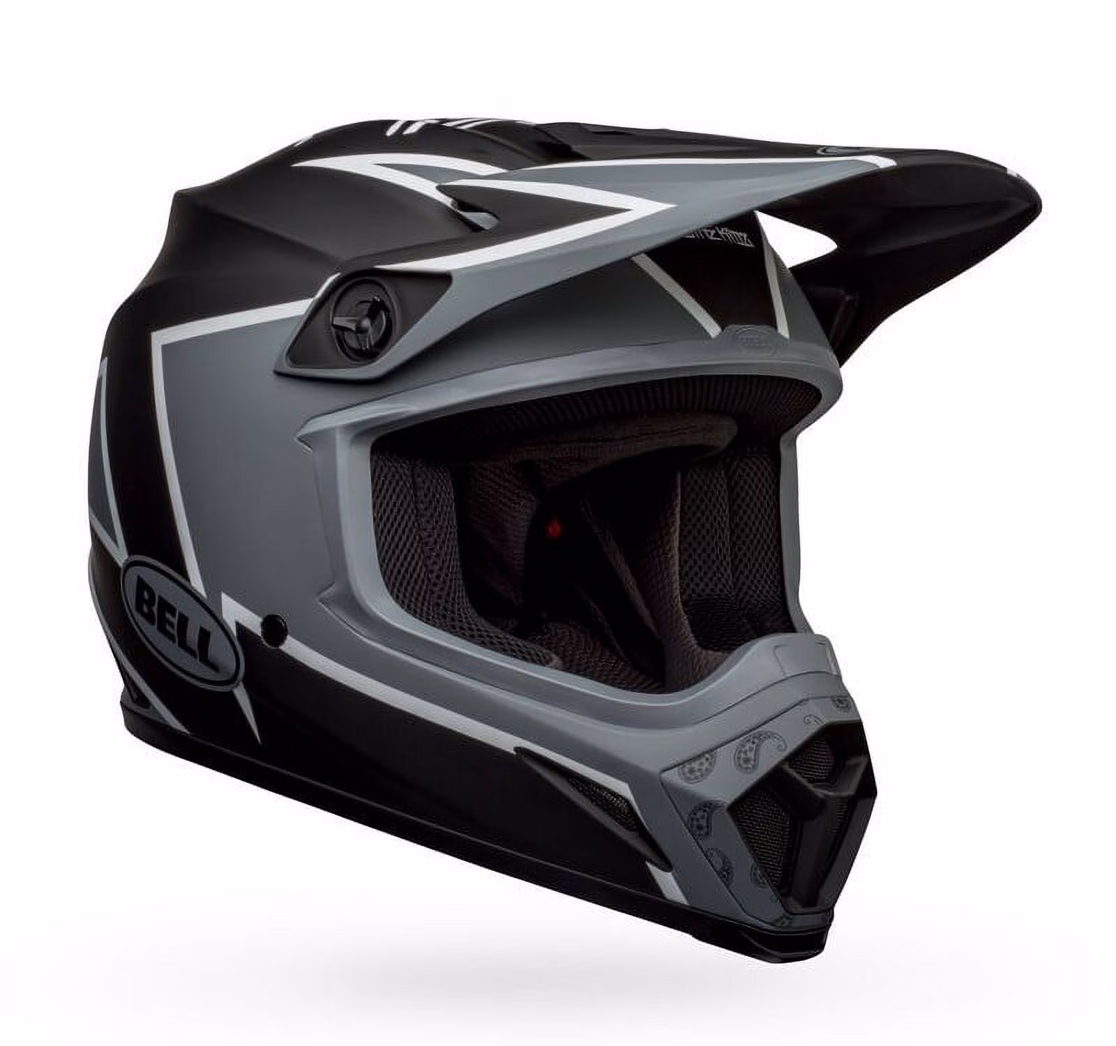 Bell Helmets MX-9 Twitch MIPS Helmet (X-Large, Matte Black/Gray/White)