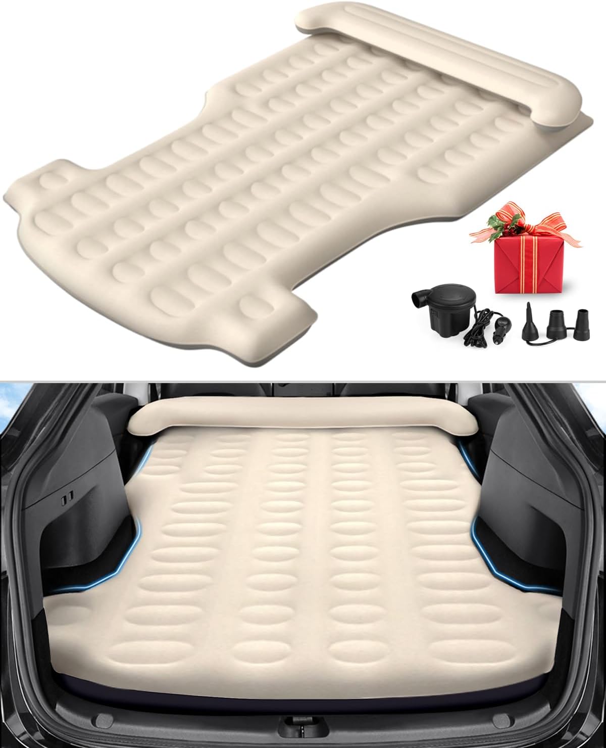   Air Mattress,Inflatable Camping Bed for  Accessories 2023 2022 2021 2020 with Air Pump and Headrest Sleeping Pad,Portable Flocking Surface  Mattress Gifts