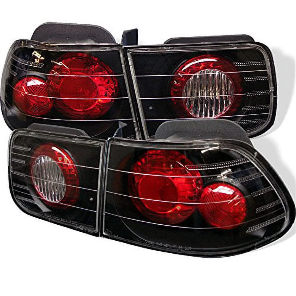 Spyder Honda Civic 96-00 2Dr Euro Style Tail Lights - Black Fits select: 2000 HONDA CIVIC EX, 1999 HONDA CIVIC SE
