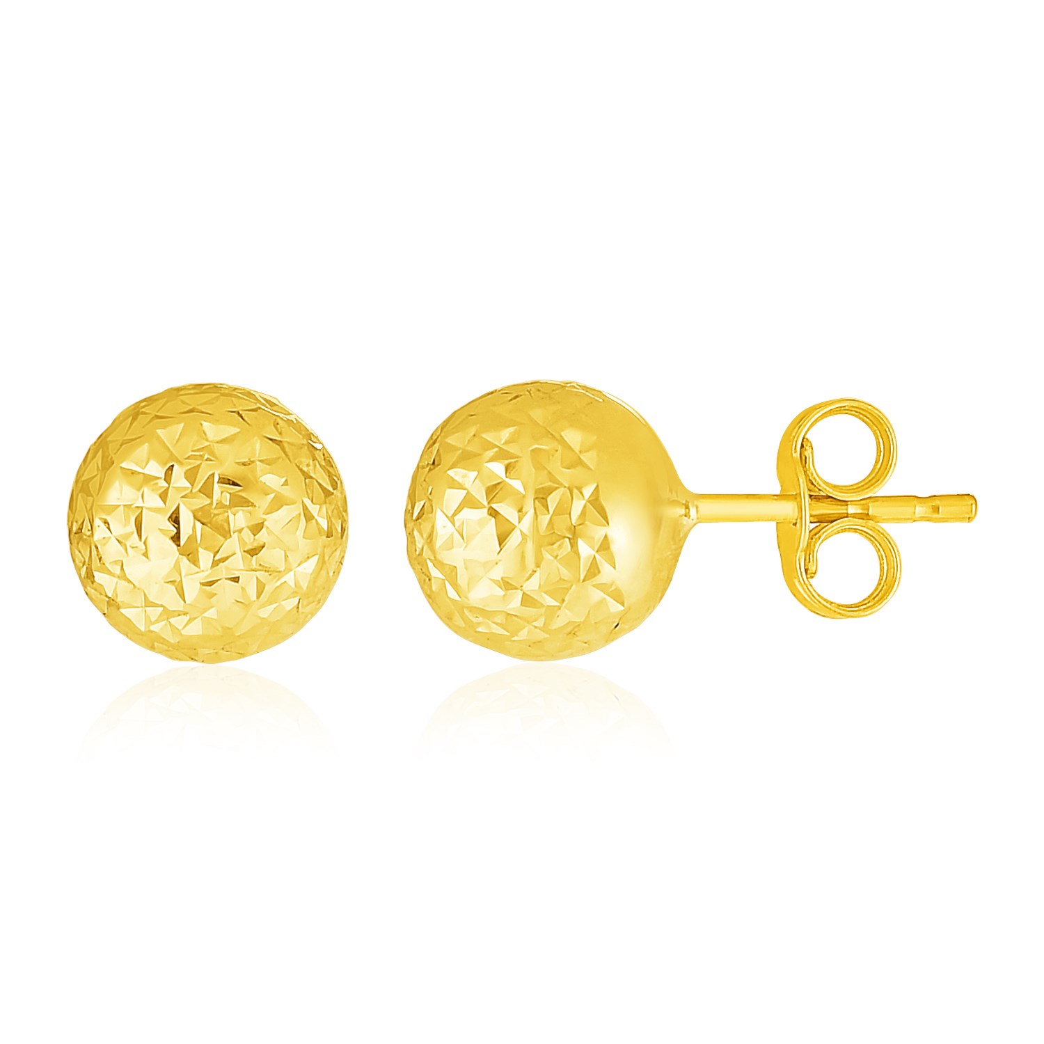 ARAIYA JEWELRY 14K Yellow Gold Ball Stud Earrings for Women