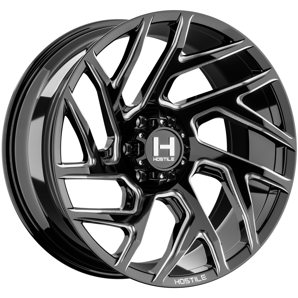 20x9 Hostile H141 Vortex Blade Cut (Black Milled) Wheel 6x135 (12mm)