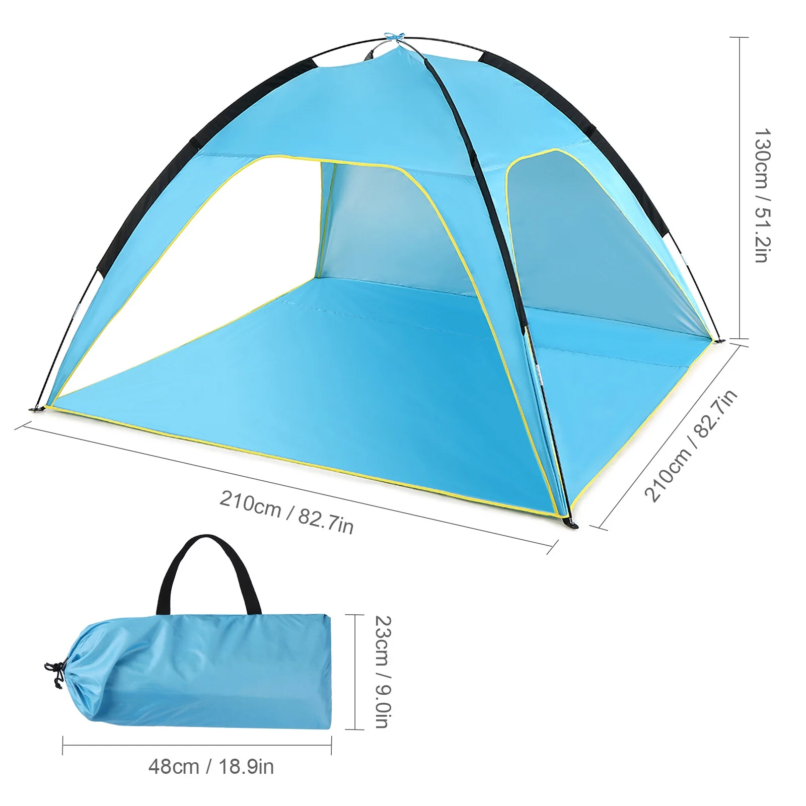 Lightweight Beach Tent Sun Shade Canopy UV Sun Shelter Camping Fishing Tent