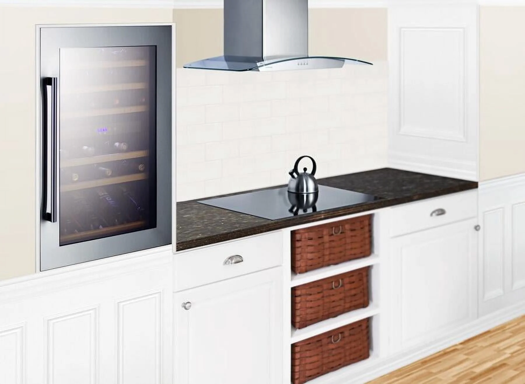 Summit VC60D - Wine cooler - built-in - niche - width: 21.7 in - depth: 22 in - height: 33.5 in - stainless steel