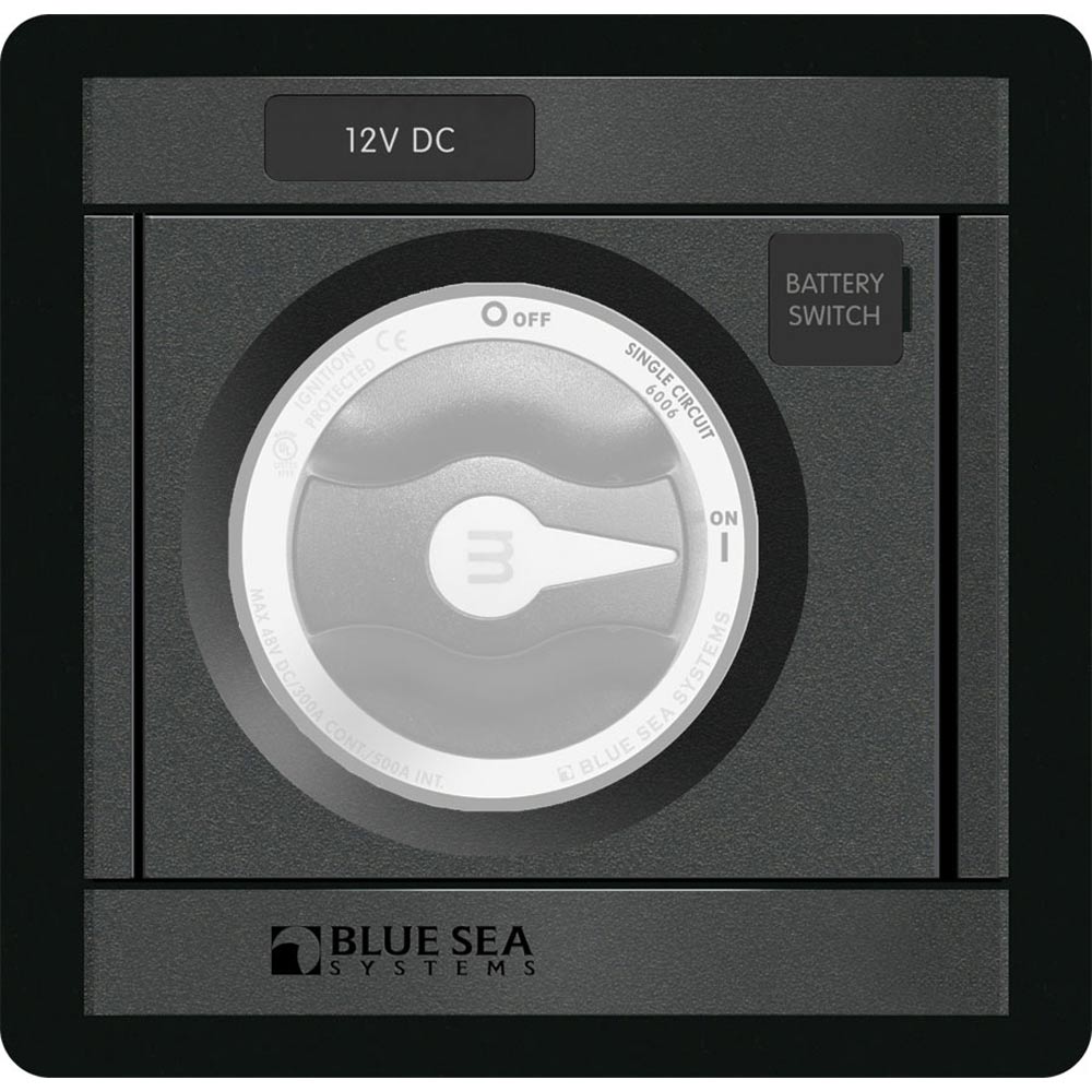 Blue Sea Systems 1139-BSS M-Series Battery Switch 360 Mounting Panel, Black