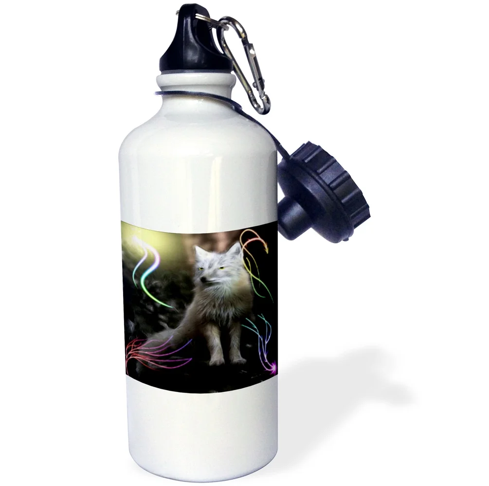 3dRose Fox B, Sports Water Bottle, 21oz
