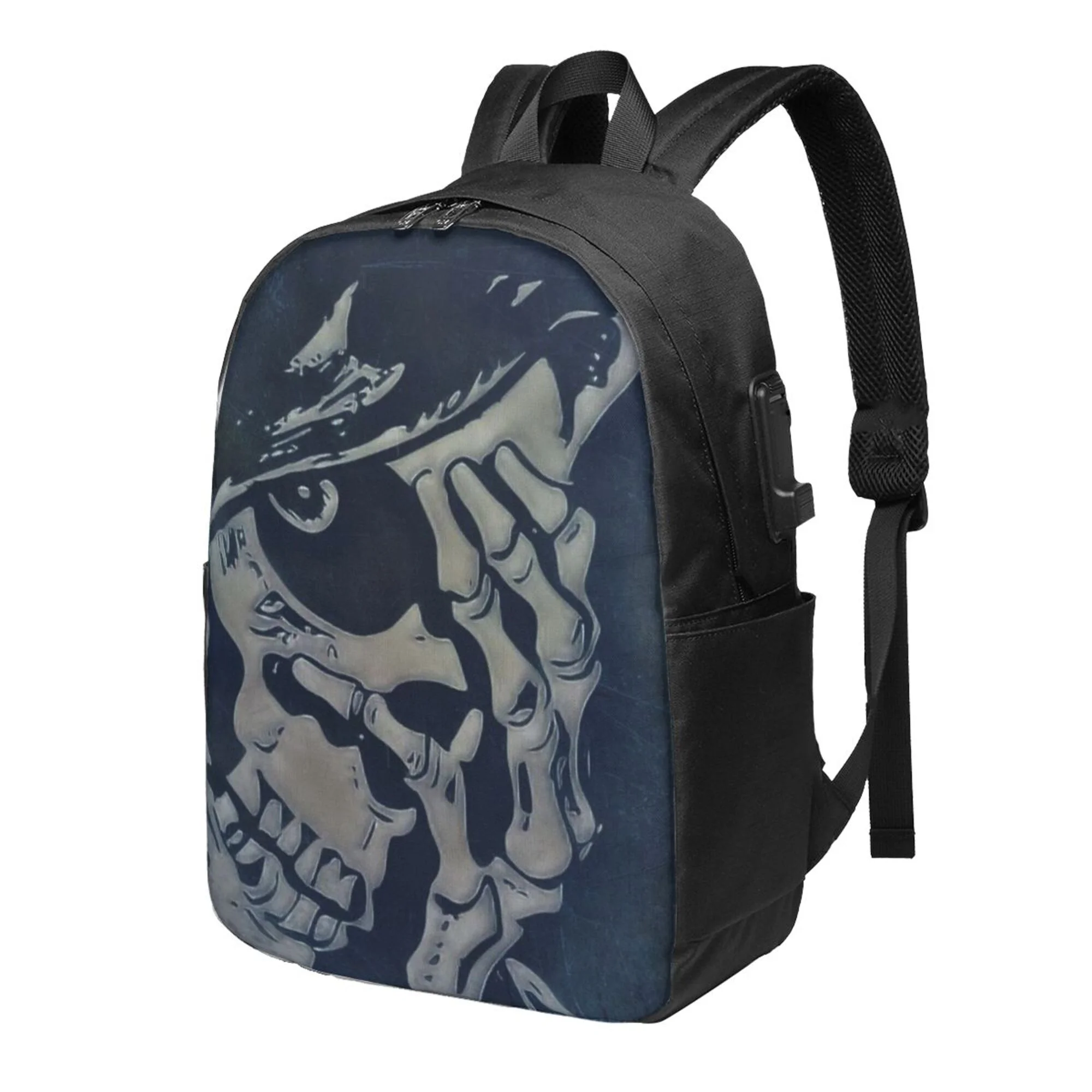 TEQUAN Travel Laptop Backpack, Horror Death Skeleton Reaper Prints Outdoor Hiking Bag School Bookbag Casual Lightweight Daypack