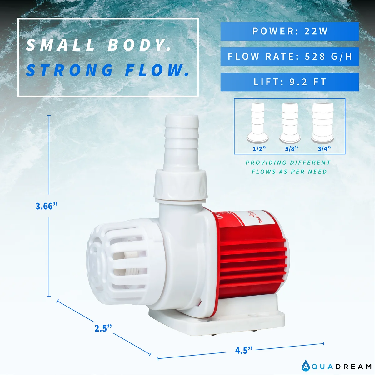 Aqua Dream 24v Dc Eco Marine Aquarium Wave Water Pump 530 GPH