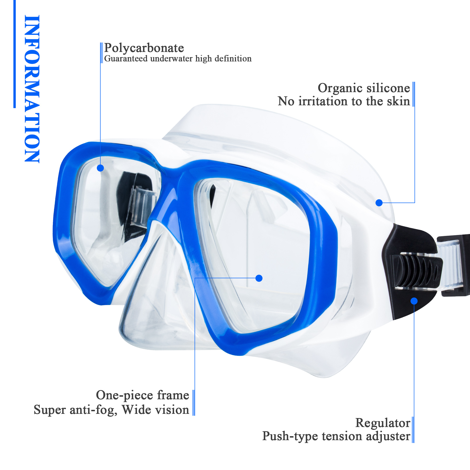 Summer swimming goggles/adult diving goggles with nasal mask swimming protection diving mask