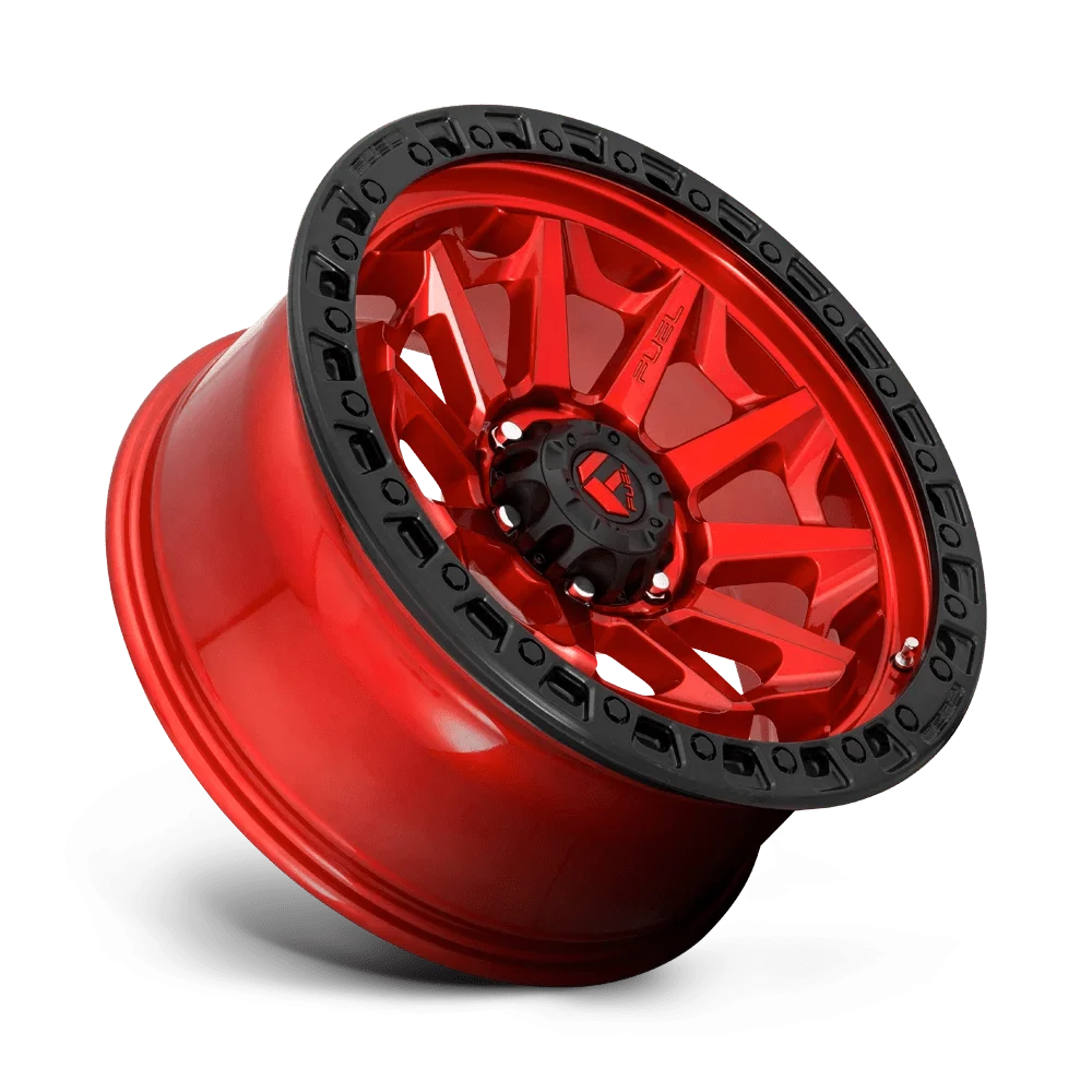 Fuel D695 Covert 18X9 5X127 1Et 124.28Cb Candy Red Black Bead Ring Wheel