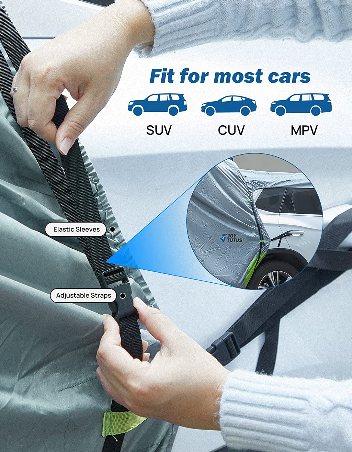 JOYTUTUS Universal SUV Camping Tent ,SUV Tailgate Shade Awning Tent,Up to 6-Person Sleeping Capacity,for Vent, Bug Guard and Sun Screen Canopy Outdoor Travel Car Tent , Easy Setup