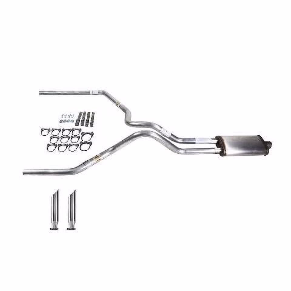 Silverado 88-95 dual exhaust 2.5 MA pipe Stainless muffler SC Tip