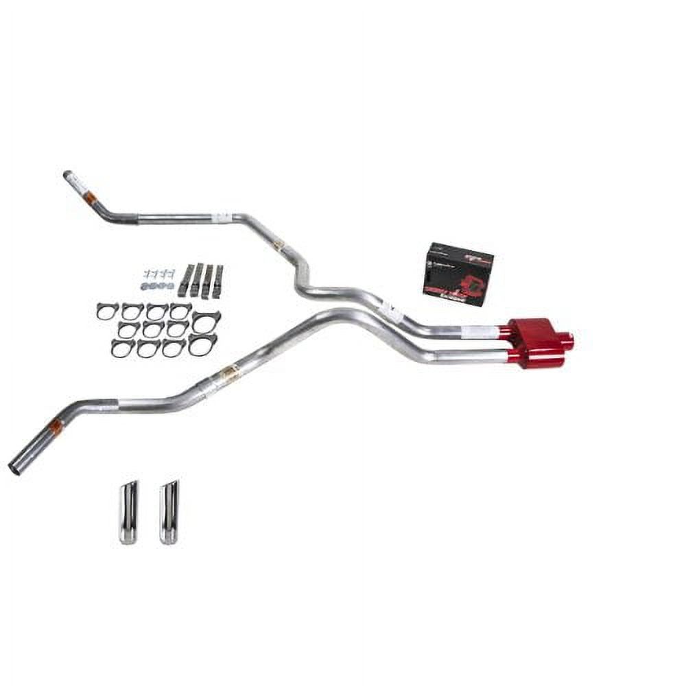 Tundra 00-07 dual exhaust 2.5 MA pipe Cherry Bomb Extreme RW Tip Corner exit