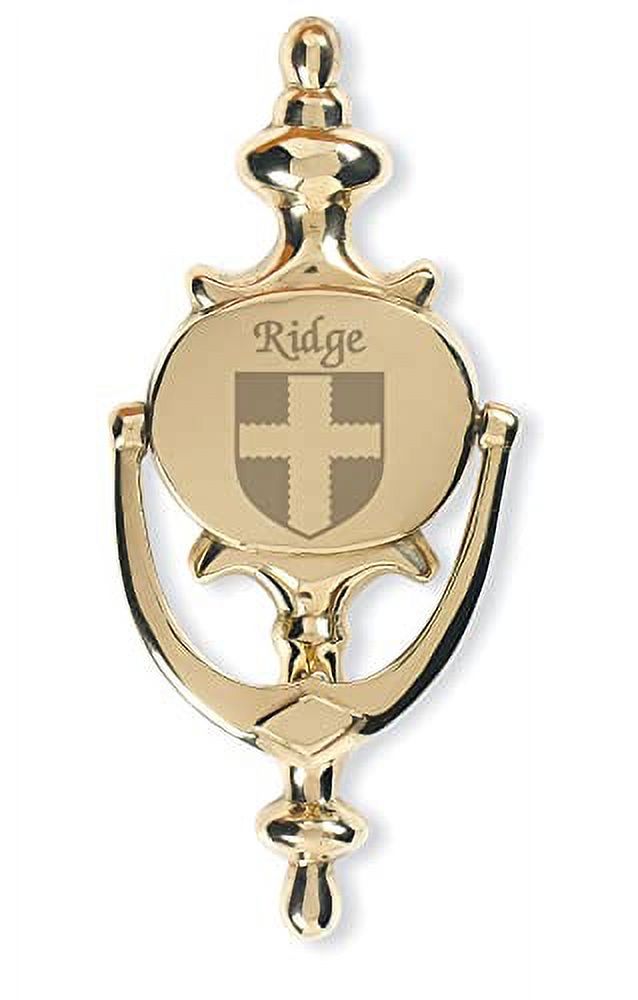 Ridge Irish Coat of Arms Brass Door Knocker