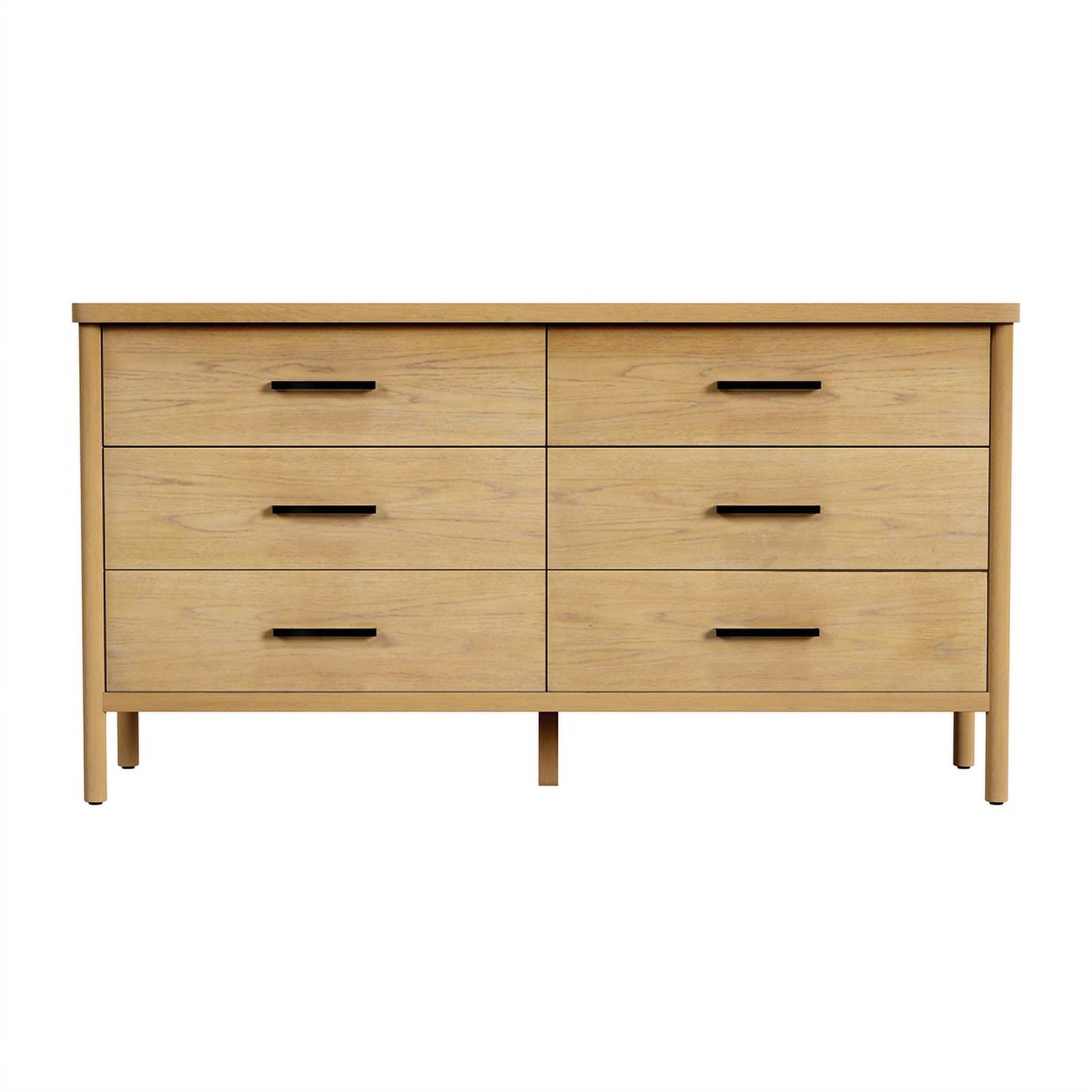 Butler Specialty Company Lennon 6 Drawer Rounded Leg Wood Dresser - Natural