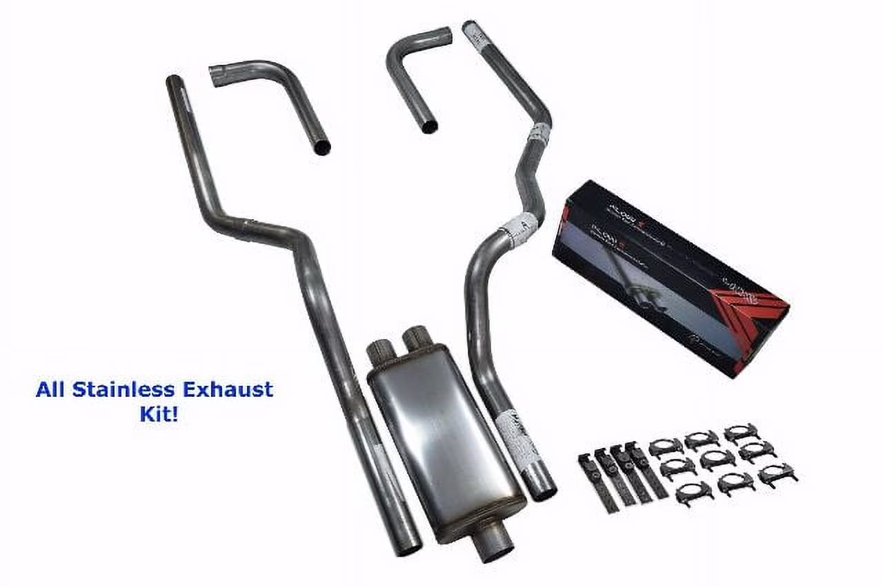 All-Stainless Dual Exhaust Kit Chevy GMC 1500 99-06 Flow II Side Exit