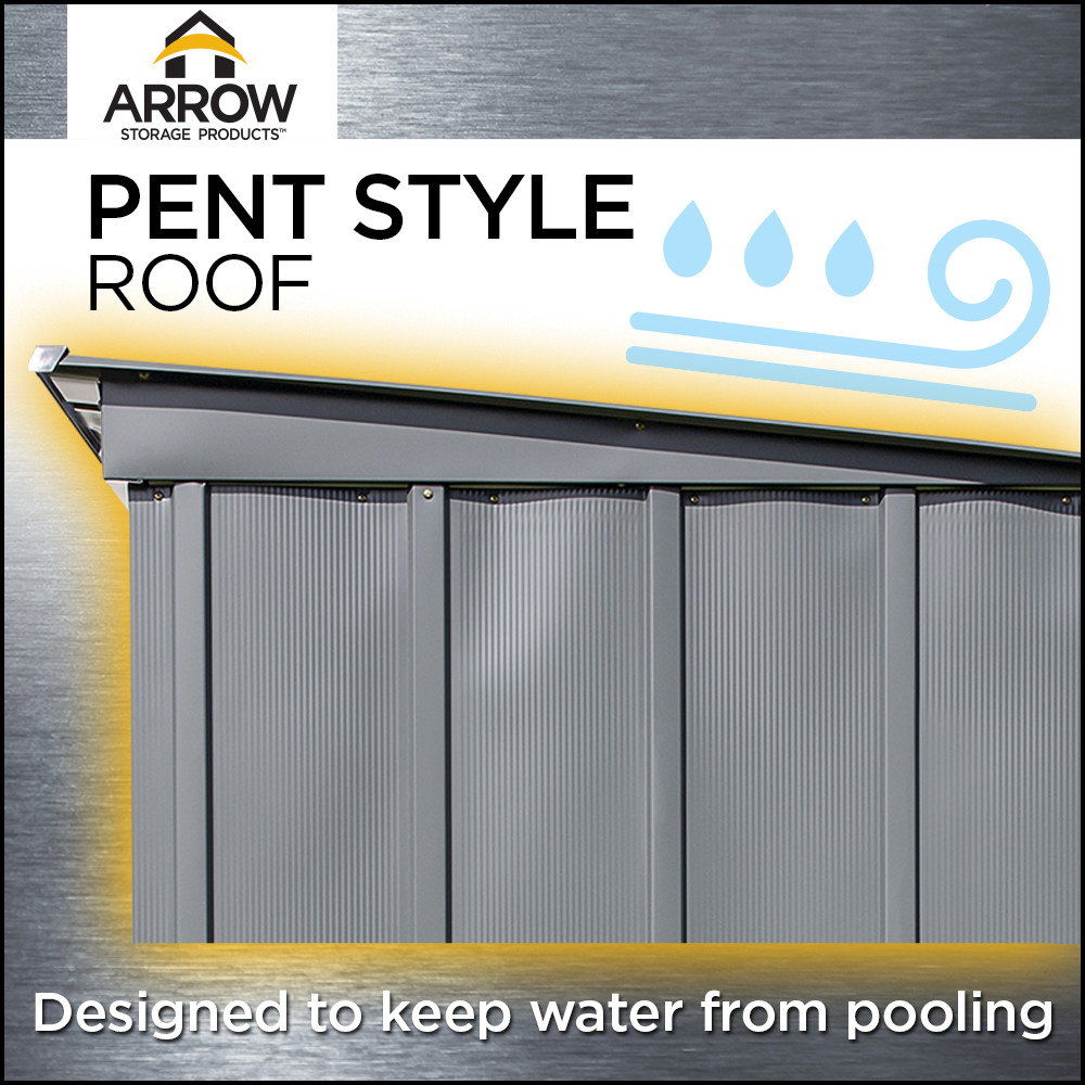 Arrow Classic Steel Storage Shed, 10x4, Sage Green